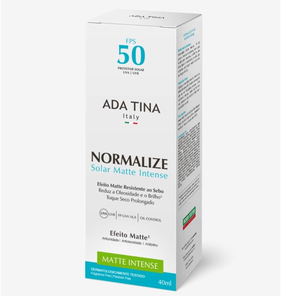 Protetor Solar Ada Tina Normalize Matte FPS 50 UVA UVB 40ml