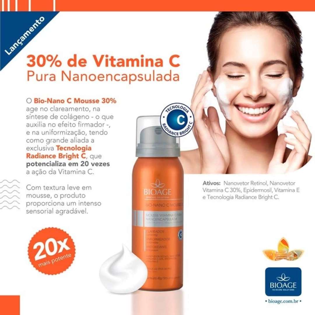 Bioage  Bio-Nano C Mousse 30% Vitamina C Pura Nano...