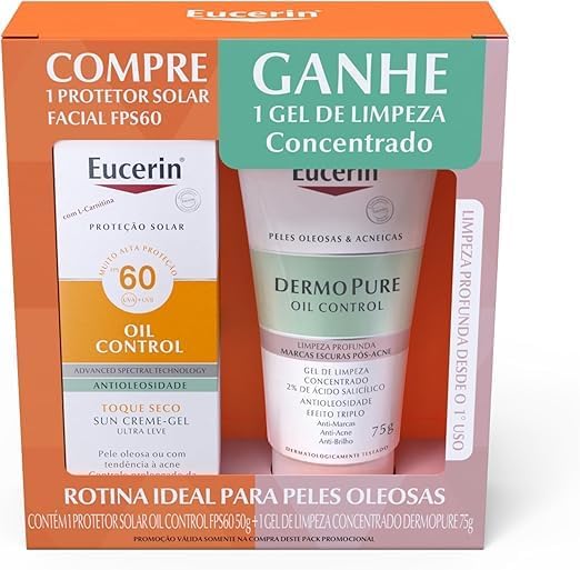 Kit Eucerin Protetor Solar Facial Oil Control FPS ...